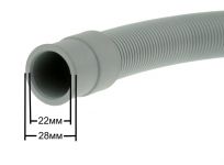 Шланг сливной (вход Г-образный) стиральной, посудомоечной машины 1.5 м Ø21/29мм